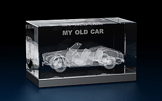 3D Oldtimer in Glas